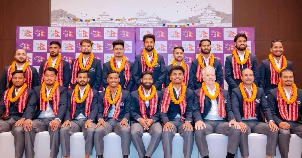 आईसीसी टी–२० विश्वकप क्रिकेट खेल्न जाने नेपाली टोलीको बिदाइ